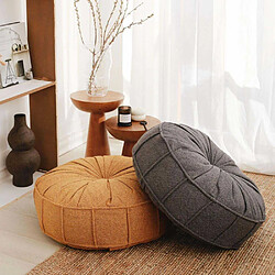 Hanah Home Coussin de sol effet bouclette Teddy anthracite.