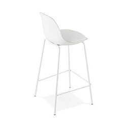 Acheter Mes Lot de 2 tabourets de bar H65 cm blanc - ADRYA