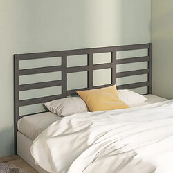 Avis Maison Chic Tête de lit scandinave,Meuble de chambre Gris 206x4x104 cm Bois massif de pin -MN31591