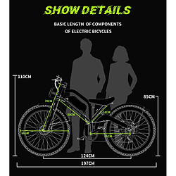 Vélo électrique DUOTTS N26, moteurs 750 W * 2, vitesse maximale de 55 km/h, pneus gonflables 26 * 4,0', batterie Samsung 48 V 20 Ah - Blanc pas cher