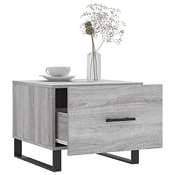 Avis vidaXL Table basse Sonoma gris 50x50x40 cm Bois d'ingénierie