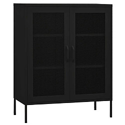 vidaXL Armoire de rangement Noir 80x35x101,5 cm Acier