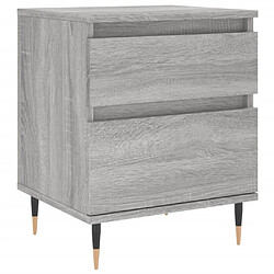 Maison Chic Table de chevet,Table de nuit,Table d'appoint pour salon sonoma gris 40x35x50 cm bois d’ingénierie -MN27128