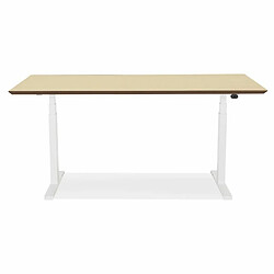 Avis Paris Prix Bureau Électronique Ergonomique Kio 150cm Chêne & Blanc