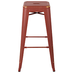 Acheter Beliani Tabouret de bar Set de 2 Métal Rouge CABRILLO