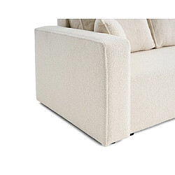 Acheter Bestmobilier Topaze - canapé 3 places - convertible avec coffre - en tissu bouclette