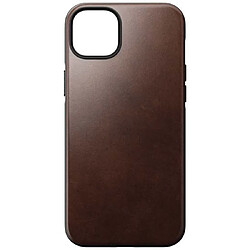 Nomad Coque pour iPhone 14 Plus MagSafe en Cuir Marron foncé 