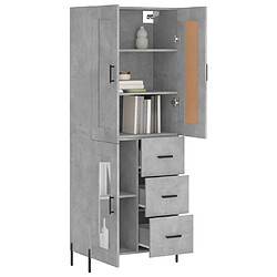 Avis Maison Chic Buffet,Meuble de Rangement,commode pour salon,Cuisine Gris béton 69,5x34x180 cm Bois d'ingénierie -MN33092