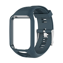 Wewoo Bracelet pour montre connectée Dragonne Sport en silicone la série Tomtom Runner 2/3 bleu marine