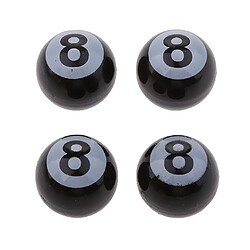 4 Pcs Valve Pneu Voiture Moto Camion Moto Camion Numéro 8 Noir