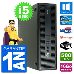 PC HP ProDesk 600 G2 SFF Intel i5-6500 RAM 16Go Disque Dur 500Go Windows 10 Wifi - Occasion