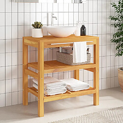 vidaXL Armoire de salle de bain avec 2 étagères 74x45x75cm bois massif