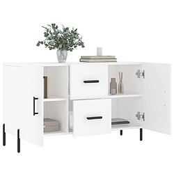 Avis vidaXL Buffet blanc 100x36x60 cm bois d'ingénierie