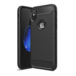 Coque de protection brossée haut de gamme noire Carbon Fiber tpu Apple iPhone X 5,8 pouces - Accessoires pochette XEPTIO : Exceptional case