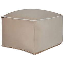 Beliani Pouf en velours beige sable DAREYN