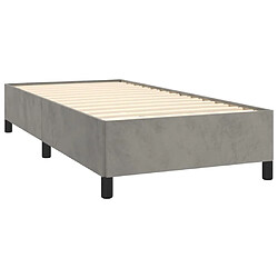 Avis vidaXL Sommier à lattes de lit et matelas Gris clair 90x200 cm Velours