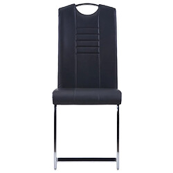 Avis Decoshop26 Lot de 2 chaises de salle à manger cuisine cantilever design moderne synthétique noir CDS020377