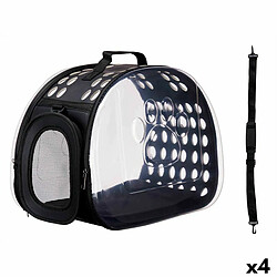 Mascow Cage de Transport Noir Plastique 43 x 20 x 33 cm (4 Unités) 