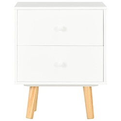 Avis vidaXL Tables de chevet 2 pcs Blanc 40 x 30 x 50 cm Pin massif