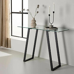 Venture Home Console en verre et acier Horten.