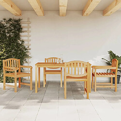 Maison Chic Ensemble de salle à manger de jardin 5 pcs,Table et chaises d'extérieur Bois de teck massif -GKD476224