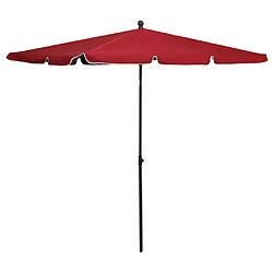 vidaXL Parasol de jardin avec mât 210x140 cm Rouge bordeaux 