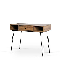 Vivaldi Bureau Lamica 100 cm Chêne Noyer/Noir