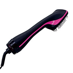 Wewoo Professionnel multi fonction électrique coup de cheveux brosse air chaud boucles peigne salon de coiffure stylernorme de prise nous rose rouge pas cher