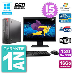 PC Fujitsu Esprimo E520 Ecran 19" i5-4570 RAM 16Go SSD 120Go Graveur DVD Wifi W7 - Occasion