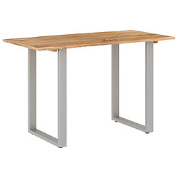 vidaXL Table de salle à manger 118x58x76 cm Bois d'acacia solide