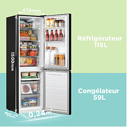 Réfrigérateur Combiné - COMFEE - RCB169DK3 - Low Frost - 174L (115+59)