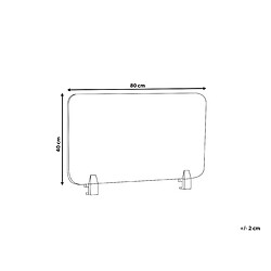 Avis Beliani Séparateur de bureau 80 x 40 cm gris clair WALLY