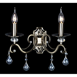 MAYTONI Applique Bougie Laiton & Cristal, 2 Lumières, E14