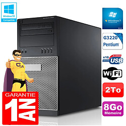 PC Tour DELL 9020 Intel G3220 Ram 8Go Disque 2 To Graveur DVD Wifi W7 · Occasion 