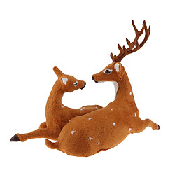 Xmas Elk Plush Simulation Décorations de Noël ornements Rennes B: 37x17x26cm pas cher