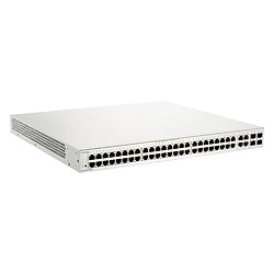 D-Link DBS-2000-52MP commutateur réseau Géré L2 Gigabit Ethernet (10/100/1000) Connexion Ethernet, supportant l'alimentation via ce port (PoE) Gris
