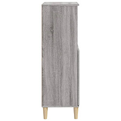 Avis vidaXL Buffet haut Sonoma gris 60x36x110 cm Bois d'ingénierie