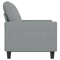 Avis vidaXL Canapé à 2 places Gris clair 120 cm Tissu