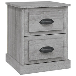 Maison Chic Table de chevet,Table de nuit,Table d'appoint pour salon sonoma gris 39x39x47,5 cm bois d'ingénierie -MN38268