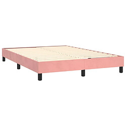 Acheter Maison Chic Lit Adulte - Lit simple Lit à sommier tapissier avec matelas moelleux - Meuble de Chambre - Rose 140x190 cm Velours -MN92672