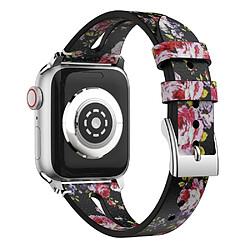 Avis Wewoo Bracelet en cuir forme de goutte d'eau pour montre-bracelet Apple Watch séries 43 et 2 et 1 et 42 mm noir et rose