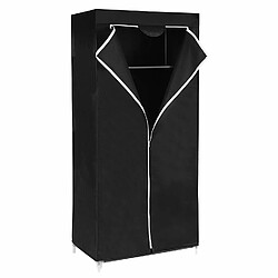 SONGMICS Pliable Armoire de Rangement Penderie non tissu 75 x 45 x 160 cm Noir RYG83H