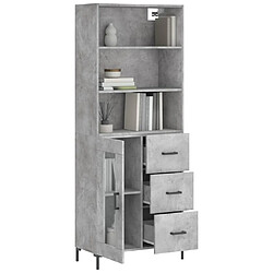 Avis Maison Chic Buffet,Meuble de Rangement,commode pour salon,Cuisine Gris béton 69,5x34x180 cm Bois d'ingénierie -MN18309