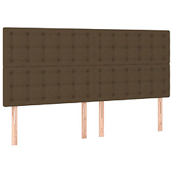 Acheter vidaXL Sommier à lattes de lit avec matelas Marron foncé 160x200 cm