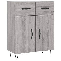 vidaXL Buffet sonoma gris 69,5x34x90 cm bois d'ingénierie