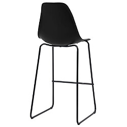 Acheter vidaXL Chaises de bar lot de 2 noir plastique