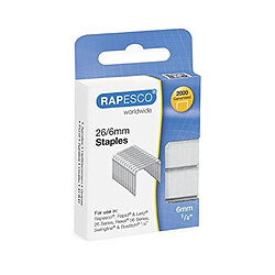 RAPESCO BOÎTE DE 2000 AGRAFES 26/6 MM ARGENT S2662MA3