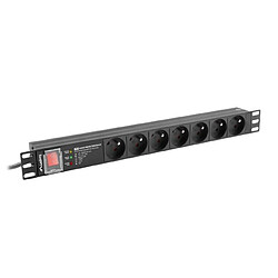 LANBERG POWER STRIP PDU RACK 19`` (1U, 16A, 7X 230V PL, 2m) 