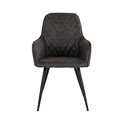 Mes Lot de 2 fauteuils repas 57x65x87 cm en microfibre noir