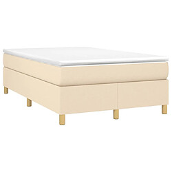 Avis Maison Chic Lit Adulte - Lit simple Lit à sommier tapissier avec matelas moelleux - Meuble de Chambre - Crème 120x200 cm Tissu -MN57986